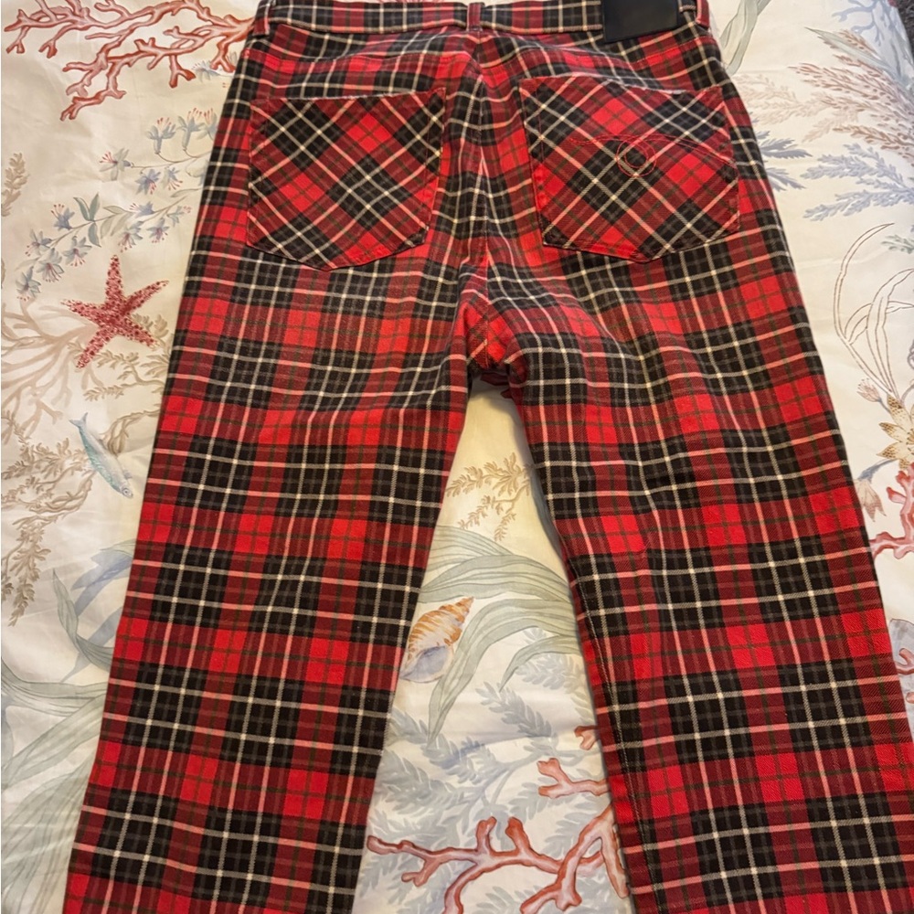 R13 Red and Black Checkered Pants